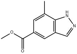 7-甲基-1H-吲唑-5-甲酸甲酯 结构式