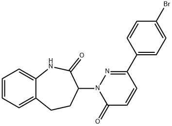 6-(4-bromophenyl)-2-(2-hydroxy-4,5-dihydro-3H-1-benzazepin-3-yl)pyridazin-3(2H)-one 结构式