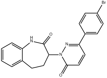 6-(4-bromophenyl)-2-(2-hydroxy-4,5-dihydro-3H-1-benzazepin-3-yl)pyridazin-3(2H)-one,1224160-08-0,结构式