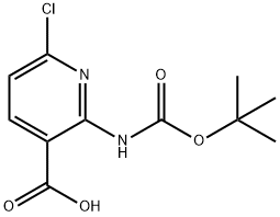 2-(N-BOC氨基)-6-氯烟酸, 1224194-44-8, 结构式