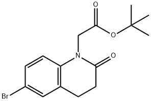 tert-butyl 2-(6-bromo-2-oxo-3,4-dihydroquinolin-1(2H)-yl)acetate Struktur