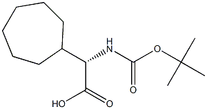 (2S)-2-{[(tert-butoxy)carbonyl]amino}-2-cycloheptylacetic acid Struktur