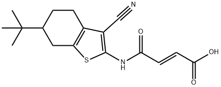 (2E)-4-[(6-tert-butyl-3-cyano-4,5,6,7-tetrahydro-1-benzothiophen-2-yl)amino]-4-oxobut-2-enoic acid|