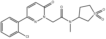 2-[3-(2-chlorophenyl)-6-oxopyridazin-1(6H)-yl]-N-(1,1-dioxidotetrahydrothiophen-3-yl)-N-methylacetamide Structure