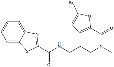 N-{3-[(5-bromo-2-furoyl)(methyl)amino]propyl}-1,3-benzothiazole-2-carboxamide|