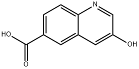 3-羟基-6-喹啉羧酸, 1233244-78-4, 结构式