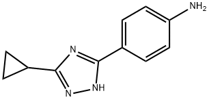 4-(3-环丙基-1H-1,2,4-三唑-5-基)苯胺, 1240528-81-7, 结构式