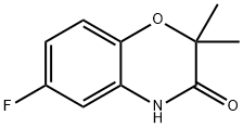 6-fluoro-2,2-dimethyl-3,4-dihydro-2H-1,4-benzoxazin-3-one Struktur