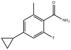 4-环丙基-2-氟-6-甲基苯甲酰胺, 1242156-52-0, 结构式