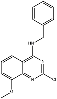 N-benzyl-2-chloro-8-methoxyquinazolin-4-amine, 124309-70-2, 结构式