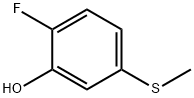 2-氟-5-(甲基硫基)苯酚,1243346-44-2,结构式