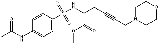 甲基 2-(4-乙酰氨基苯磺酰氨基)-6-吗啉代己-4-炔酯 结构式