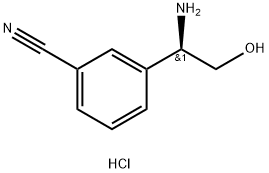 (R)-3-(1-Amino-2-hydroxyethyl)benzonitrile hydrochloride Structure