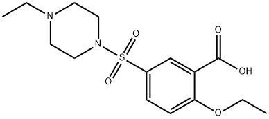 2-エトキシ-5-((4-エチルピペラジン-1-イル)スルホニル)安息香酸塩酸塩 化学構造式