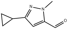 3-环丙基-1-甲基-1H-吡唑-5-甲醛,1245808-37-0,结构式