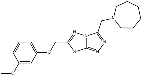 3-(azepan-1-ylmethyl)-6-[(3-methoxyphenoxy)methyl][1,2,4]triazolo[3,4-b][1,3,4]thiadiazole Structure