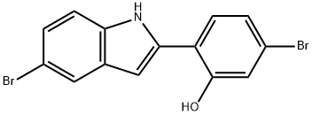 5-bromo-2-(5-bromo-1H-indol-2-yl)phenol Structure