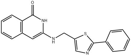 3-(((2-Phenylthiazol-5-yl)methyl)amino)isoquinolin-1(2H)-one Structure