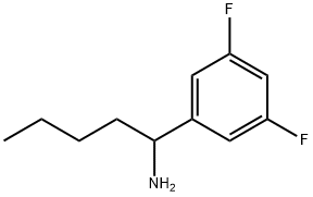 1-(3,5-DIFLUOROPHENYL)PENTAN-1-AMINE Structure