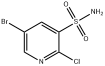 5-Bromo-2-chloropyridine-3-sulfonamide 化学構造式
