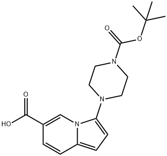 3-(4-(Tert-Butoxycarbonyl)Piperazin-1-Yl)Indolizine-6-Carboxylic Acid Structure