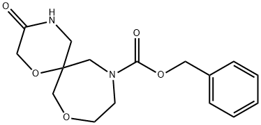 3-Oxo-1,8-Dioxa-4,11-Diaza-Spiro[5.6]Dodecane-11-Carboxylic Acid Benzyl Ester 化学構造式