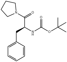 (S)-[2-Oxo-1-(phenylmethyl)-2-(1-pyrrolidinyl)ethyl]-carbamic acid 1,1-dimethylethyl ester Structure