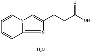 3-(咪唑并[1,2-A]吡啶-2-基)丙酸水合物 结构式