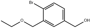 1-bromo-2-ethoxymethyl-4-hydroxymethylbenzene Struktur