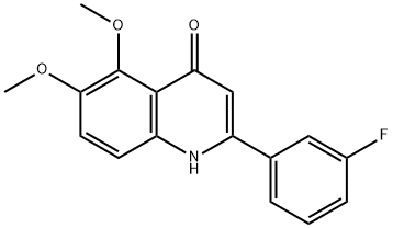 2-(3-氟苯基)-5,6-二M乙羟喹啉-4(1H)-酮,1256037-25-8,结构式