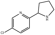 5-CHLORO-2-(PYRROLIDIN-2-YL)PYRIDINE 化学構造式