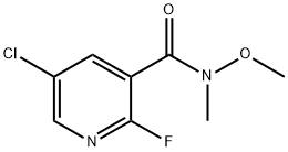 5-氯-2-氟-N-甲氧基-N-甲基-3-吡啶甲酰胺, 1256834-71-5, 结构式