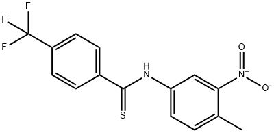 N-(4-甲基-3-硝基苯基)-4-(三氟甲基)苯甲硫代酰胺 结构式