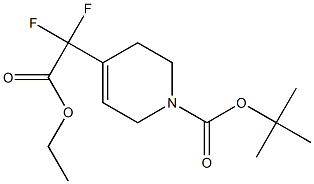 tert-butyl 4-(2-ethoxy-1,1-difluoro-2-oxoethyl)-5,6-dihydropyridine-1(2H)-carboxylate Struktur