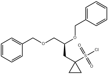 (S)-1-(2,3-ビス(ベンジルオキシ)プロピル)シクロプロパン-1-スルホニルクロリド 化学構造式
