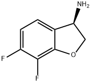 (3R)-6,7-DIFLUORO-2,3-DIHYDRO-1-BENZOFURAN-3-AMINE Struktur