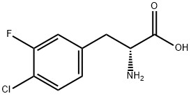 (2R)-2-AMINO-3-(4-CHLORO-3-FLUOROPHENYL)PROPANOIC ACID Struktur