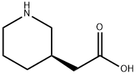 (R)-Piperidine-3-acetic Acid 化学構造式