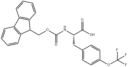 N-Fmoc-O-(trifluoromethyl)-L-tyrosine 化学構造式