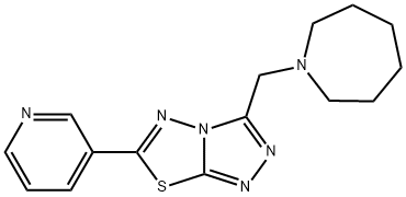 3-(azepan-1-ylmethyl)-6-(pyridin-3-yl)[1,2,4]triazolo[3,4-b][1,3,4]thiadiazole Structure