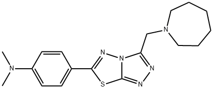4-[3-(azepan-1-ylmethyl)[1,2,4]triazolo[3,4-b][1,3,4]thiadiazol-6-yl]-N,N-dimethylaniline|