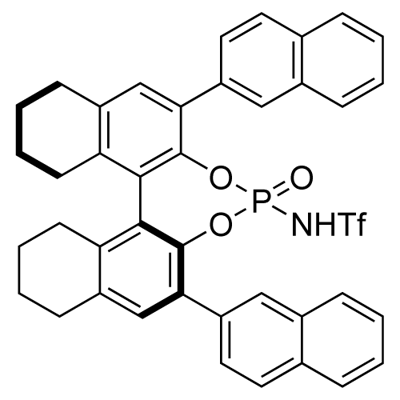 1,1,1-三氟-N-[(11BR)-8,9,10,11,12,13,14,15-八氢-2,6-二-2-萘基-4-氧化二萘并[2,1]-D:1',2'-F][1,3,2]二氧杂膦-4-基]甲磺酰胺 结构式