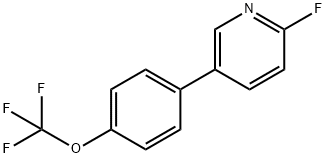 2-Fluoro-5-(4-(trifluoromethoxy)phenyl)pyridine Structure