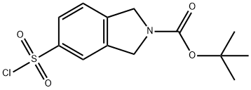 tert-butyl 5-(chlorosulfonyl)isoindoline-2-carboxylate 化学構造式