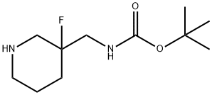 (3-Fluoro-piperidin-3-ylmethyl)-carbamic acid tert-butyl ester Structure