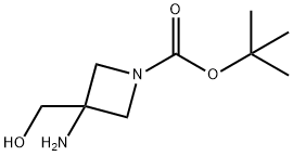 tert-butyl 3-amino-3-(hydroxymethyl)azetidine-1-carboxylate Struktur