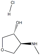 trans-4-(Methylamino)tetrahydro-3-furanol hydrochloride Structure