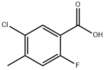 5-クロロ-2-フルオロ-4-メチル安息香酸 化学構造式