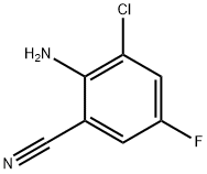2-amino-3-chloro-5-fluorobenzonitrile 化学構造式