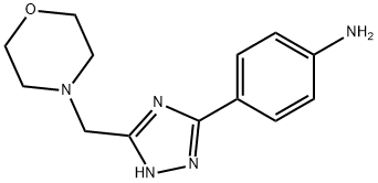 4-(5-(吗啉代甲基)-1H-1,2,4-三唑-3-基)苯胺 结构式